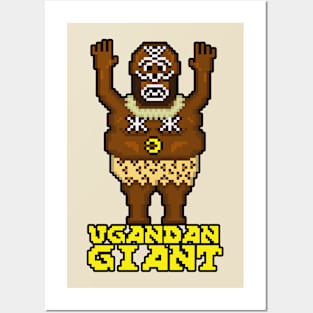 Wrassleman 8-Bit Gaming: Ugandan Giant Posters and Art